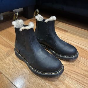 Fur lined Dr. Martens boots